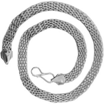 Elegant  Silver  Flat Link Fashion Chain