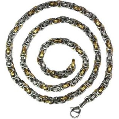 Elegant Silver::Gold Dual Tone Link Fashion Stainless steel Chain