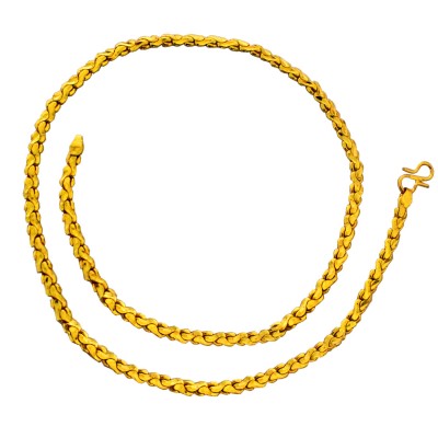 Gold Herringbone Fashion Stainless Steel Chain  