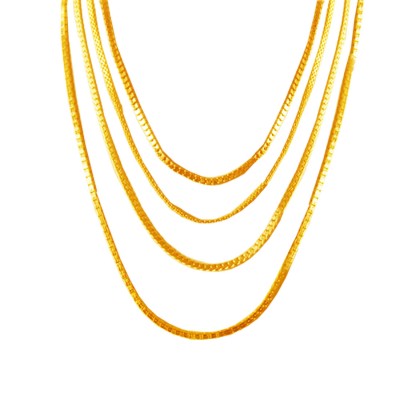 Menjewell Classic Designer Collection Gold Plated Different Style Chain Set Combo For Men