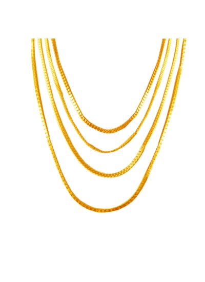 Menjewell Classic Designer Collection Gold Plated Different Style Chain Set Combo For Men