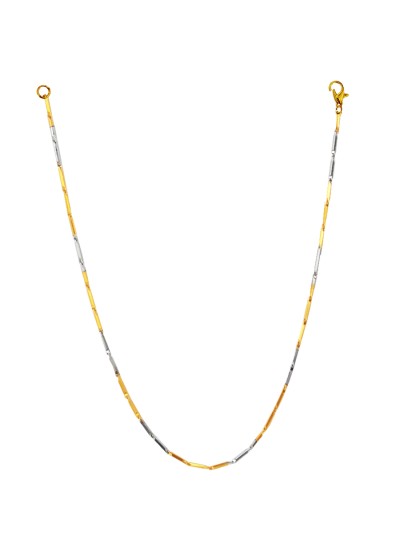 Menjewell Silver Gold Two Tone Italian Stainless Steel Chain Necklace For Men Boys