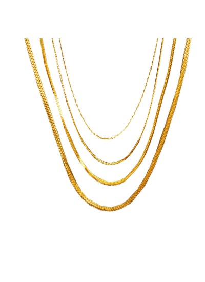 Menjewell Classic Designer Collection Gold Plated Different Style Chain Set Combo For Men