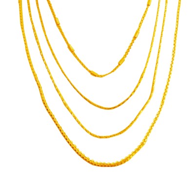 Menjewell Classic Designer Collection Gold Plated Different Style Chain Set Combo For Men 
