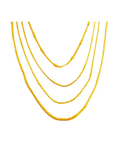 Menjewell Classic Designer Collection Gold Plated Different Style Chain Set Combo For Men 