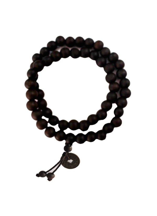 Brown Dalailama Wood chain Mala Necklace 