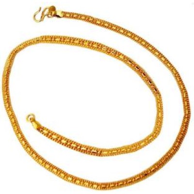 Mens Jewellery Gold  Flat Design Gold Plated Chain