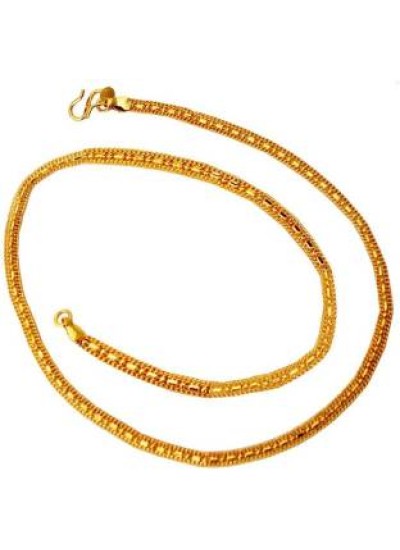 Mens Jewellery Gold  Flat Design Gold Plated Chain