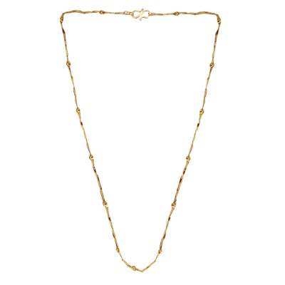 Gold Plated Chain Flat Ball Design