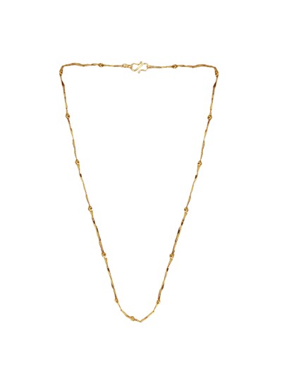 Gold Plated Chain Flat Ball Design