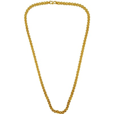 Cable Design Yellow Gold Plated Brass Chain