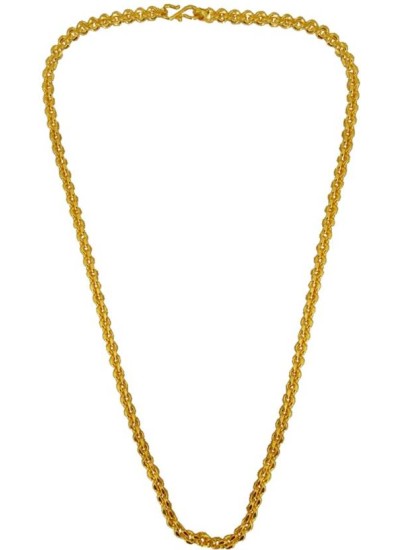 Cable Design Yellow Gold Plated Brass Chain