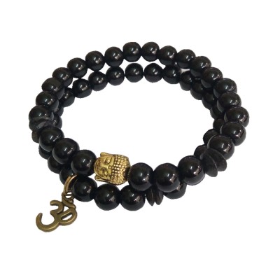 Buddha Face OM Charm Bracelet