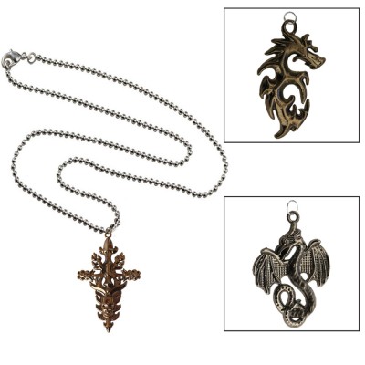 Oxidise  Game Of Thrones Sea Horse Design Stylish Combo Set With One Chain Pendant