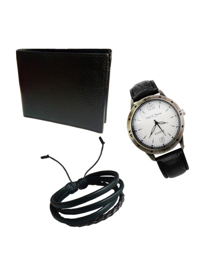 Leather bracelet Watch Wallet Combo-Gift For Him By  Menjewell