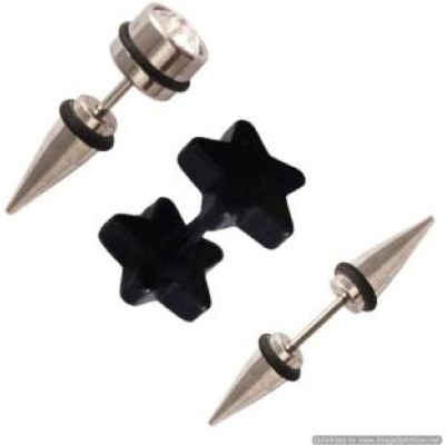 Black::Silver  Combo Fashion Stud Earring 