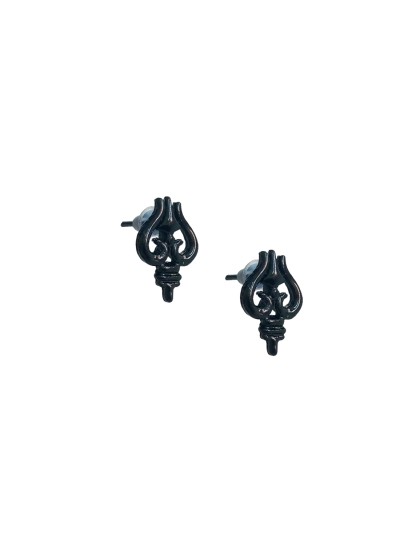 Shiva Trishul Design Stud Earring For Men