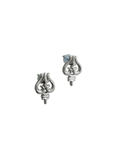 Shiva Trishul Design Stud Earring For Men