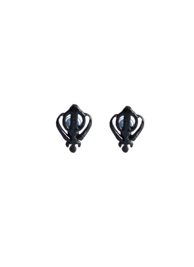 Sikh Khanda Stud Earring For Men