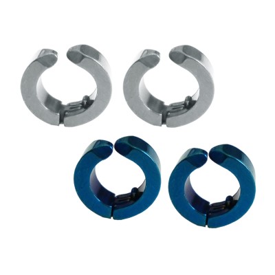 Menjewell Multicolor Salman Khan Style Non-Pierced Clipp-On Earring Hoop Loop Combo For Men