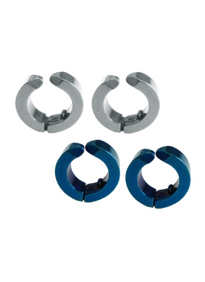 Menjewell Multicolor Salman Khan Style Non-Pierced Clipp-On Earring Hoop Loop Combo For Men