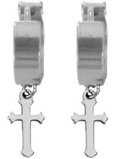 Silver  Criss Cross  Stud Earring 