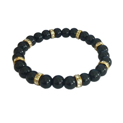 Men Bracelet Onyx Beads By Menjewell