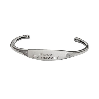 Mens Jewellery Silver Best Friend design Fashion Kada