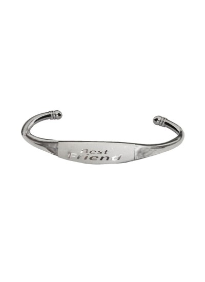 Mens Jewellery Silver Best Friend design Fashion Kada