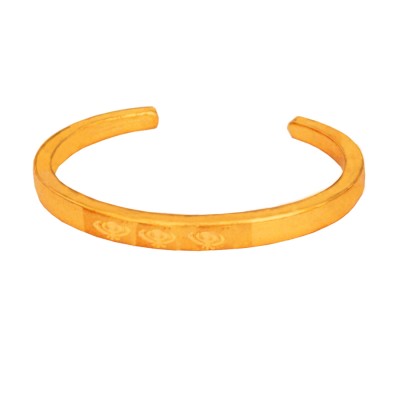 Menjewell Gold Plated Punjabi Sardar ji Sikkh Design Cuff Kada for Men And Boys(2.6-