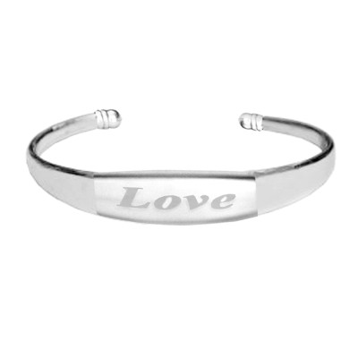 Silver Adjustable Fashion Love Kada 