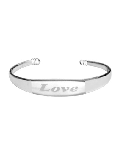 Silver Adjustable Fashion Love Kada 