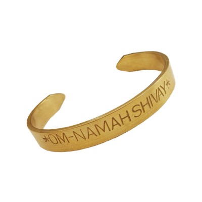 Menjewell Om Namah Shivay Gold plated Stylish Kada