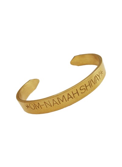 Menjewell Om Namah Shivay Gold plated Stylish Kada