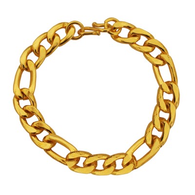 Gold 'Simple but Classic' Figaro Chain Design Bracelet For Men