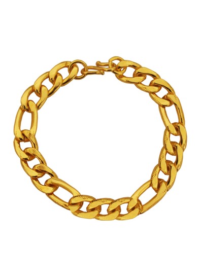 Gold 'Simple but Classic' Figaro Chain Design Bracelet For Men