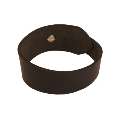 Menjewell Genuine Leather Black Stylish wrist band Leather Bracelet