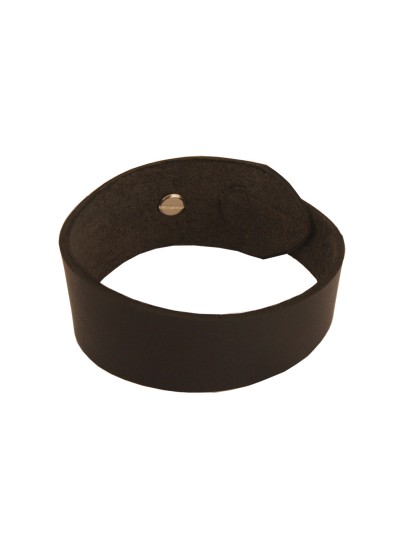 Menjewell Genuine Leather Black Stylish wrist band Leather Bracelet