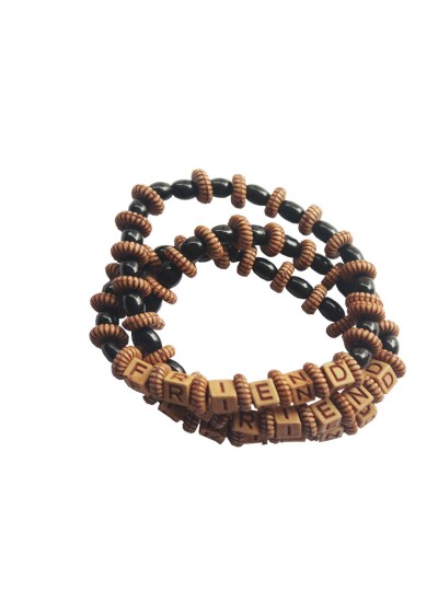 "FRIEND"In Alphabet Beads Design Friendship Bracelet
