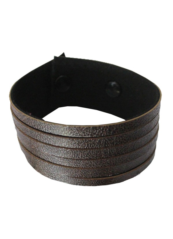 Black  Leather Fashion Bracelet