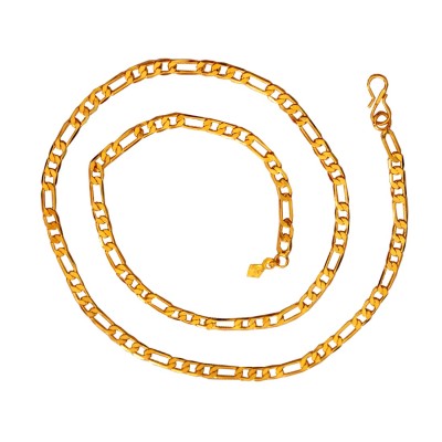 Cricket Player Celebrity Sachin Tendulkar Inspired Gold Plated Figaro Chain