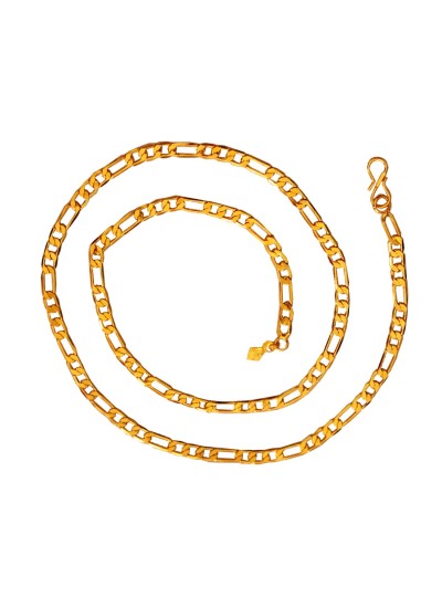 Cricket Player Celebrity Sachin Tendulkar Inspired Gold Plated Figaro Chain