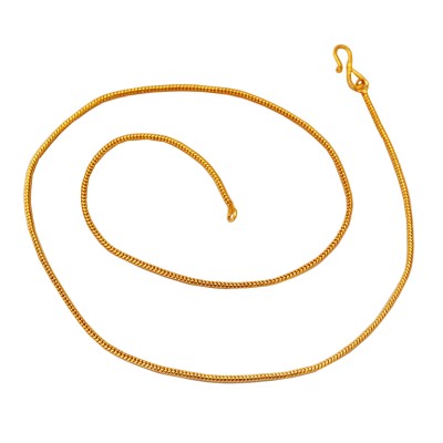 Snake Design 24K Yellow Gold Plated Brass Chain