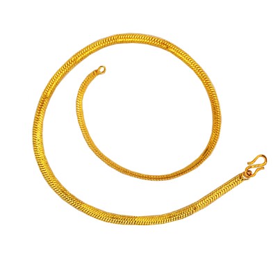 Menjewell Gold Plated Herringbone Design Chain for Men / Boys