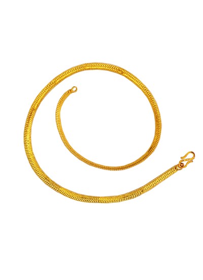 Menjewell Gold Plated Herringbone Design Chain for Men / Boys