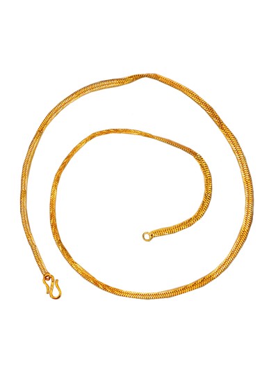 Menjewell Gold Plated Herringbone Design Chain for Men / Boys