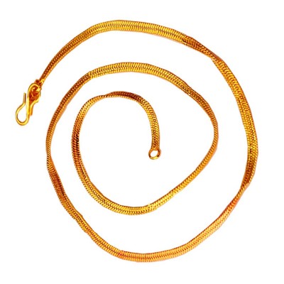 Menjewell Gold Plated Herringbone Design Chain for Men / Boys