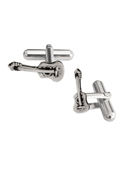 Silver Plated Guitar Design Cufflinks For Men