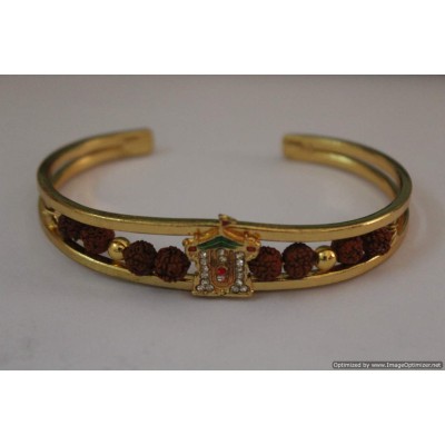 Menjewell 24 k Rudraksha Kada for men's and Boys 