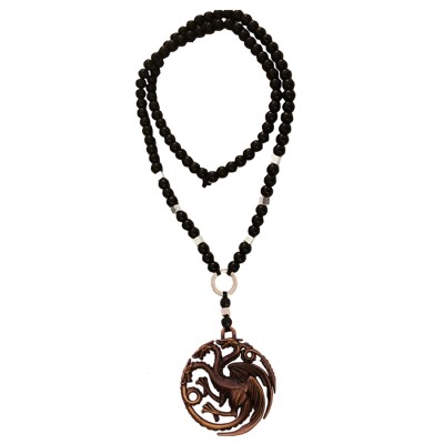 Menjewell New Collection Black:Brown Targaryen Dragon Die-Cast Pendant With Chain